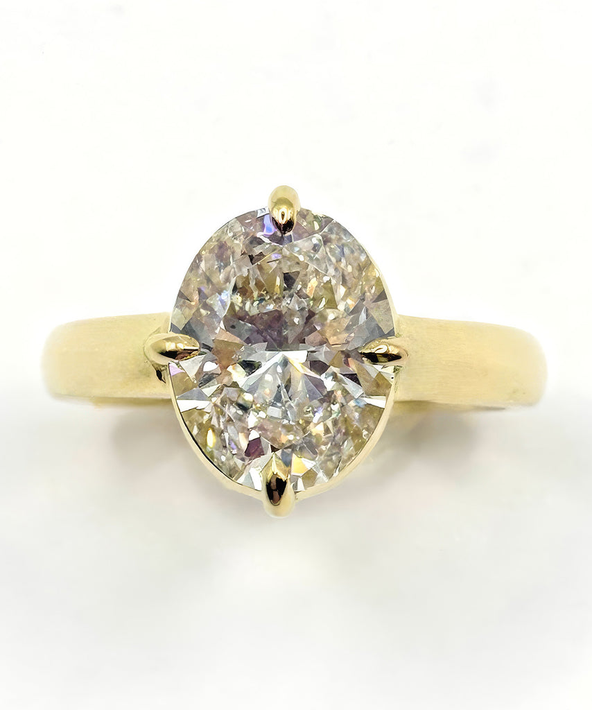 Compass Oval Engagement Ring