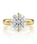 Compass Round Engagement Ring
