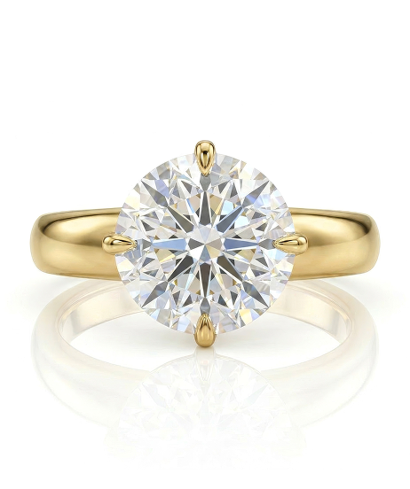 Compass Round Engagement Ring