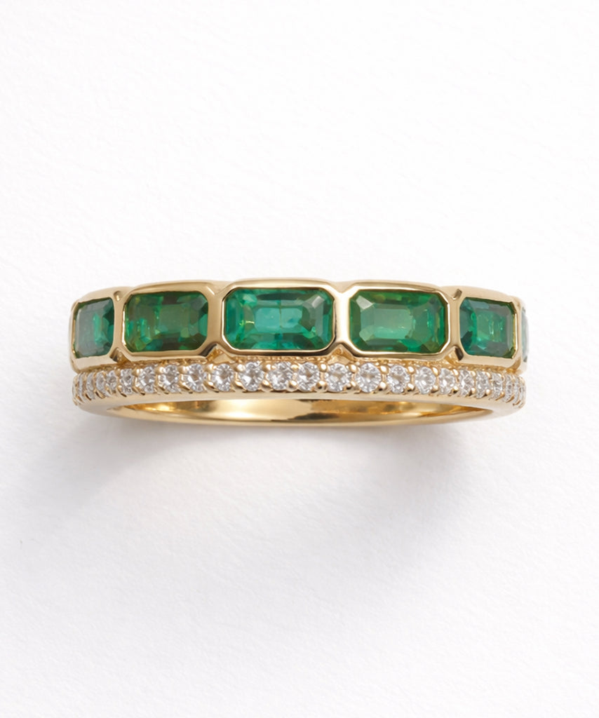 Emerald & Diamond Stacker Band