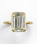 Half Bezel Engagement Ring