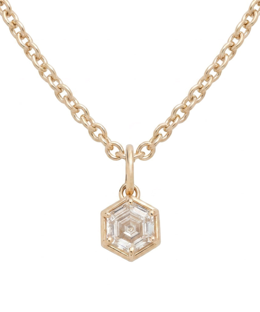 Hexagonal Diamond Pendant