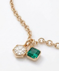 Hexagonal Diamond & Emerald Compass Pendant