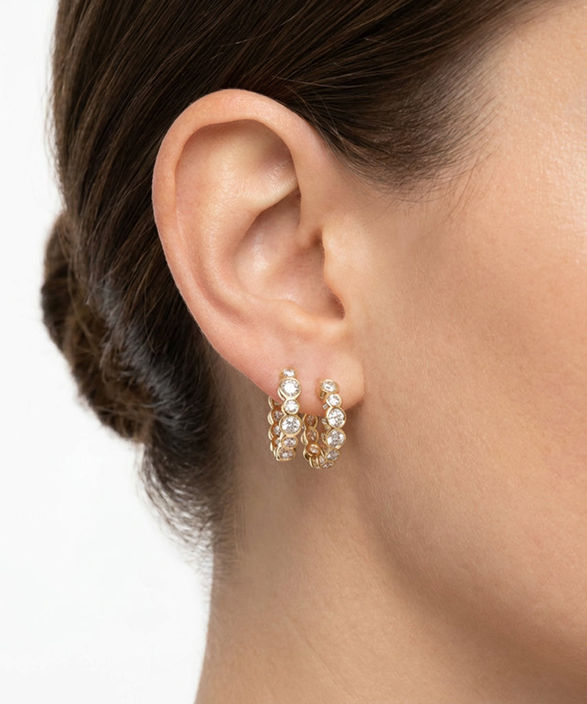 Mega Mixed Sized Diamond Hoops