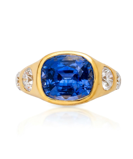 Sapphire & Diamond Engagement Ring