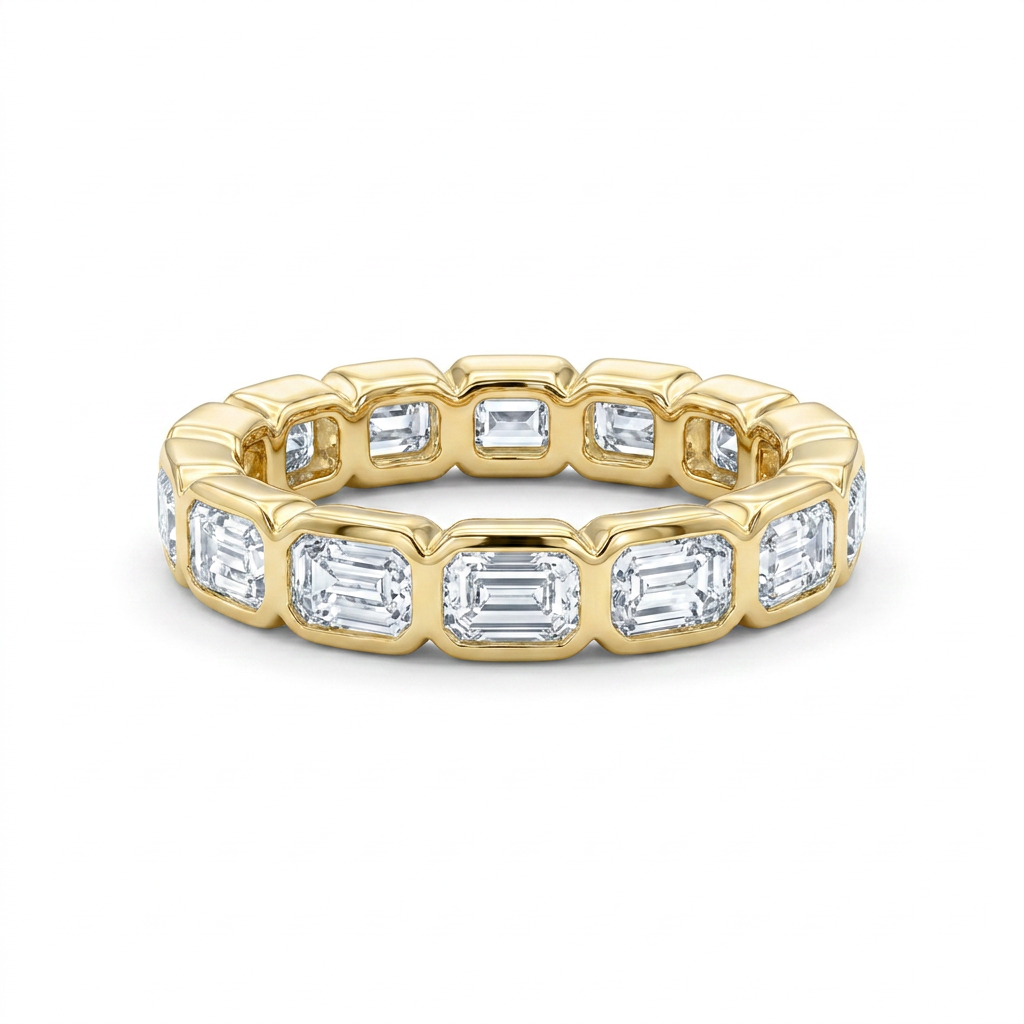 Emerald Cut Eternity Band